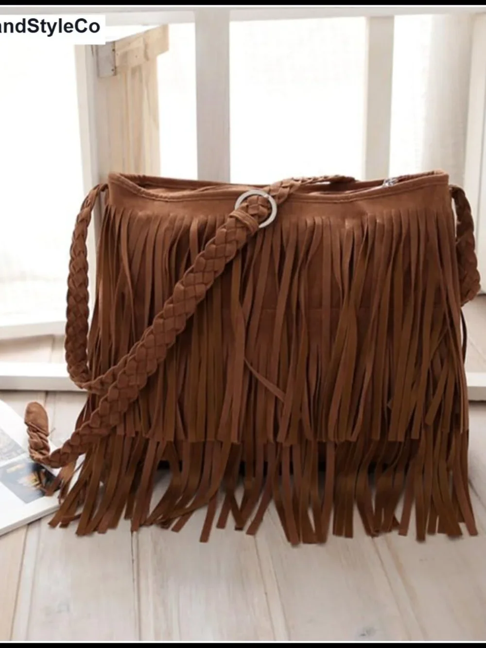 Fringe Purse for Women Tassel Crossbody Shoulder Bag Boho Messenger Suede-Like